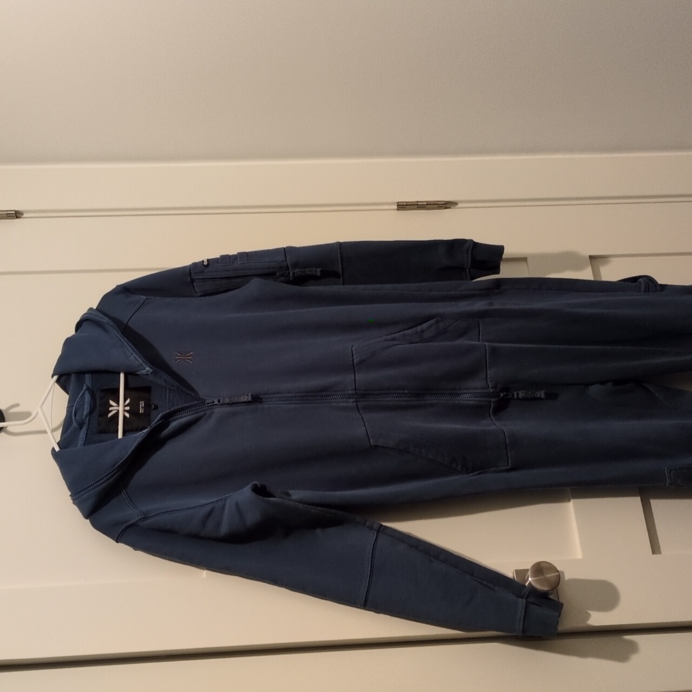 One piece distressed blue onesie